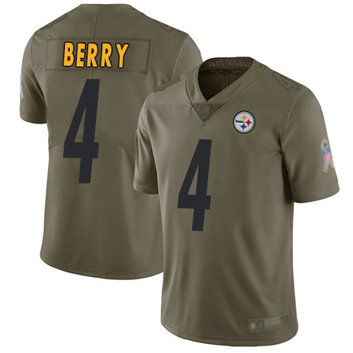 Youth Pittsburgh Steelers Football #4 Limited Olive Jordan Berry 2017 Salute to Service Nike NFL Jersey